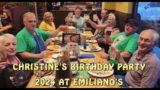 CHRISTINE'S BIRTHDAY PARTY:  2024 at Emiliano's with Firework Display