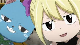 Lucy, Natsu and Happy saved by Horologium Funny Moments 😂