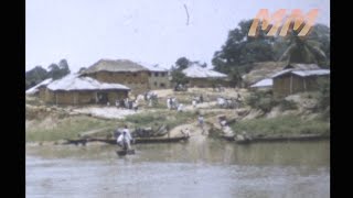 Nigeria Ogun River Region 1950's old cine film 265