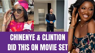 Fans surprised at what Chinenye Nnebe did on a movie set#chinenyennebe #clintonjoshua