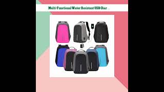 Multi-Functional Water Resistant USB Charging Computer Notebook Backpack Bag