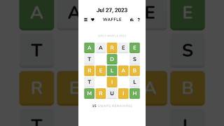 Waffle #552 - Jul 27, 2023 #waffle #wordgame #game #wordle #apuzzleenthusiast