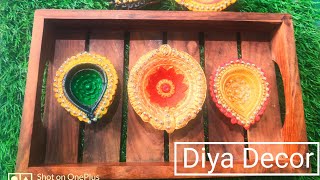 Diya decoration ideas / Diya design / DIY Diwali decoration ideas / how to decorate diyas