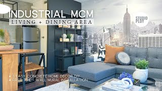 Studio Unit Makeover (30 SqM / 323 SqFt) | Industrial MCM | Living + Dining | Part 1 | Studio Ploy