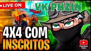 JOGANDO FREE FIRE COM INSCRITOS VENHA JOGAR COMIGO #PHZINYT #14k