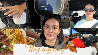 VLOG MY DAY 🍂NEW NAILS 💅🏻فلوغ تقدية  🍅🥬 صايبة ضفيراتي فالدار