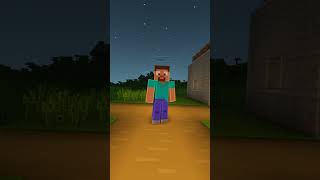 Minecraft but Herobrine Guards the Village #shorts