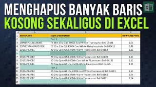 Cara Menghapus Banyak Baris Kosong Sekaligus di Excel