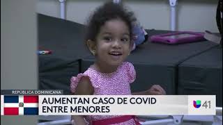 Niños con COVID en República Dominicana