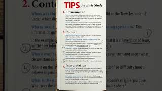 Tips for Bible Study#biblestudytips #shortsviral #subscribemychannel