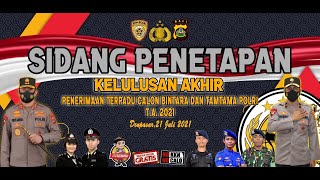 LIVE Sidang Akhir Kelulusan Bintara Dan Tamtama Polri