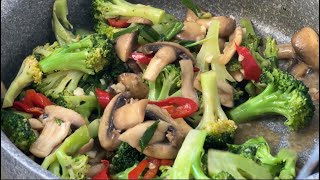 Stir-Fry Broccoli and Mushroom Recipe | Super Easy and Healthy