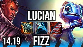 LUCIAN vs FIZZ (MID) | 10/2/7 | EUW Master | 14.19