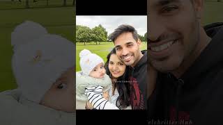 Bhuvneshwar Kumar his 😍 wife Nupur Nagar 💃 With a Cute Baby Girl 🍼🥰 #bhuvneshwarkumar #bestcouple