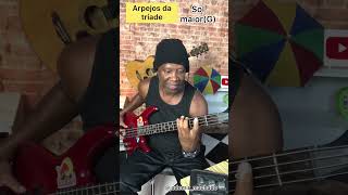 ARPEJOS E FORMAS DA TRÍADE DE G (sol maior) #aulagratuita #auladebaixo #cursodecontrabaixo #viral ✅