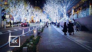 Japan | Walking on Roppongi Xmas illumination area in Tokyo. | 4K #roppongi #illustration #xmas