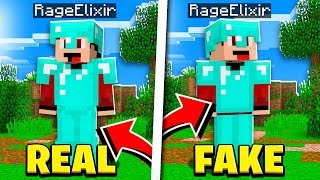 FAKE DIAMOND ARMOR IN MINECRAFT! (Funny Minecraft Trolling)