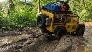 DEFFENDER Tackles the Mud | Off-Roading Fun and Challenges! ,RC CAR MUDDING ,SCALE 1/10 #22