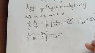 logarithmic differentiation|| problem 14 || differential calculus