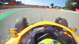 Lando Norris Goes on the Gravel in Free Practice - 2022 Spanish GP FP2