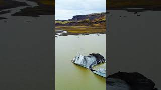 Sólheimajökull  #iceland #travel #glacier #drone