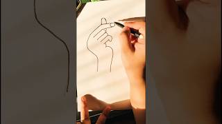 Hand drawing easy way to draw hand