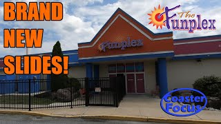 BRAND NEW Slides at The Funplex in Mount Laurel New Jersey! Checking out the rides at Funplex Vlog