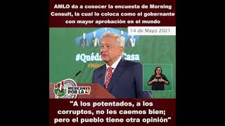 Amlo da a conocer la encuesta de Morning consult