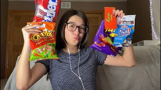 I Tried ASMR Eating Takis, Twizzlers, Hot Cheetos, Chocolate