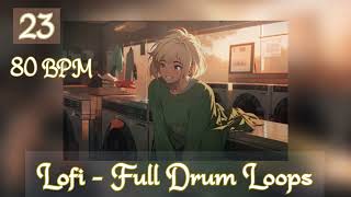 [FREE Lofi Sample Packs] 80 BPM Serpent Lofi Full Drum Loops 23 | Free Download Stock Drum Samples