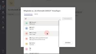MICROSOFT TEAMS - Lehrperson: alle SchülerInnen einer Klasse hinzufügen