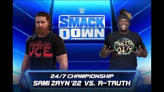 WWE 2K22 | Sami Zayn vs R Truth 24/7 Championship Match | SmackDown