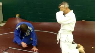 Drilling the Obi/underhook turn with some Judoka warriors.