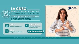 Capacitación sobre el aplicativo SIMO, dirigida a población con discapacidad física y auditiva