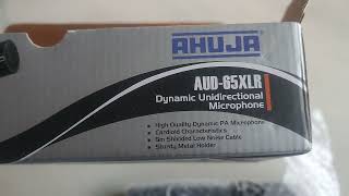 Ahuja AUD 65 XLR Dynamic Unidirectional Microphone Unboxing