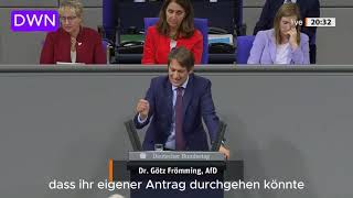 Anschlag auf die Herzkammer unserer Demokratie! Götz Frömming (AFD)