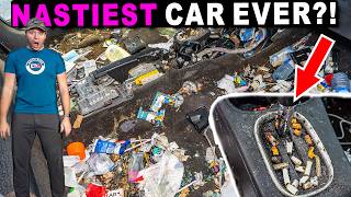 Cleaning A H**KER'S Disgusting Car!!