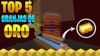 Top 5 Granjas de ORO para Minecraft 1.19/1.20