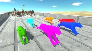 Race to eat Neon Smilodons - Animal Revolt Battle Simulator