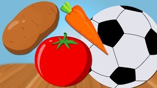 Soccer Ball |  Learn Vegetables | Hammer Game | Kids Video