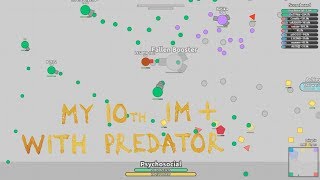 My 10th 1m+ with Predator diep.io