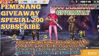 PENGUMUMAN PEMENANG GIVEAWAY SPESIAL 200 SUBSCRIBE