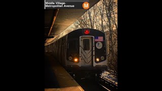 MTA Subway | R160 (M) trains mini actions at Middle Village- Metropolitan Avenue!