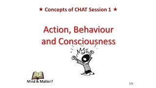 Lecture 1. Action, behaviour and consciousness in Cultural Psychology & Activity Theory