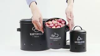 Premium Kartoffel Aufbewahrungsbox [3er Set], Kartoffeln