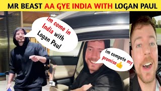 Biggest YouTuber of the world Mr beast arrivea in India🥵||Logan Paul ||carryminati || In airport