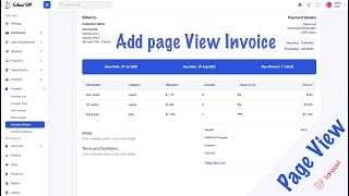 Add page View Invoice Laravel 10 | School System