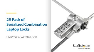 25-Pack - Serialized Combination Laptop Locks | StarTech.com