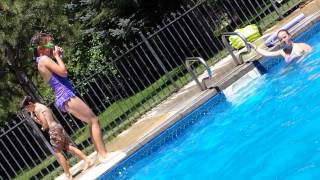 Clara swim lessons July 2014