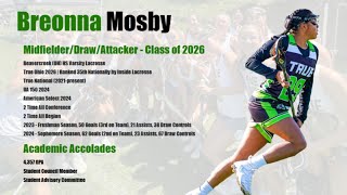 Breonna Mosby, Girls Lacrosse, Class of 2026, Summer 2024 Highlights